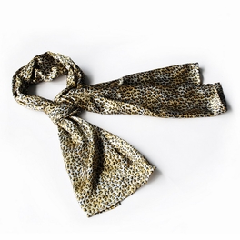 blancho bedding Brando Tangerine Elegant Leopard Print Comfy Silky Scarf/Wrap/Shawl(Small)