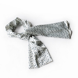 blancho bedding Brando White Background Little Black Dots Douce Extremely Soft Silk Scarf/Wrap/Shawl(Small)