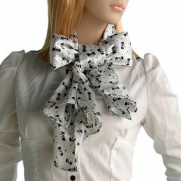 Blancho Bedding Brando White Lovely Bowknot Design Natural Elegant Silk Scarf/Wrap/Shawl(Large)