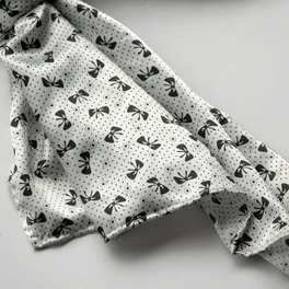 Blancho Bedding Brando White Lovely Bowknot Design Natural Elegant Silk Scarf/Wrap/Shawl(Small)