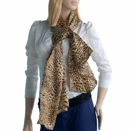 Blancho Bedding Brando Wild Leopard Color Funky Exquisitely Soft Silky Scarf/Wrap/Shawl(Large)
