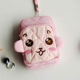 Blancho Bedding [Brave Monkey] Embroidered Applique Fabric Art Wallet Purse/ Pouch Bag (2.9 X 4.7 X 0.98 Inches)