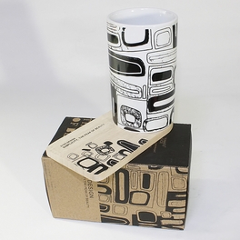 Blancho Bedding [Brick] Graphic Mug W/ Wood Coaster - No Handle (4.4 Inch Height)