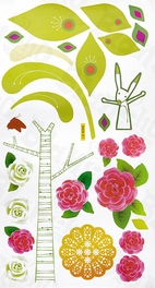 Blancho Bedding Bright Flowers - Wall Decals Stickers Appliques Home Decor