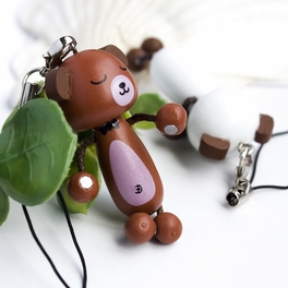 Blancho Bedding [Brown Bear & White Bear] - Cell Phone Charm Strap / Camera Charm Strap / Handbags Charms