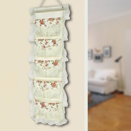 Blancho Bedding [Bud Silk & Allover] Ivory/Wall Hanging/ Wall Organizers / Baskets / Hanging Baskets (10*26)