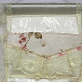 Blancho Bedding [Bud Silk & Allover] Ivory/Wall Hanging/ Wall Organizers / Baskets / Hanging Baskets (11*29)