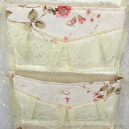 Blancho Bedding [Bud Silk & Allover] Ivory/Wall Hanging/ Wall Organizers / Baskets / Hanging Baskets (11*29)