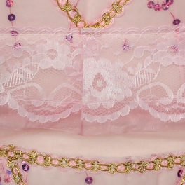 Blancho Bedding [Bud Silk] Pink Lace/Wall Hanging/ Wall Organizers / Wall Baskets / Hanging Baskets (11*21)