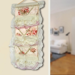 Blancho Bedding [Bud Silk] Purple Lace/Wall Hanging/ Wall Organizers / Wall Baskets / Hanging Baskets (11*19)