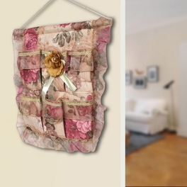 Blancho Bedding [Bud Silk & Yellow Rose] Wall Hanging/ Wall Organizers /Wall Baskets/Hanging Baskets (16*18)