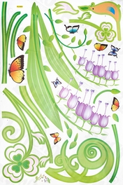 Blancho Bedding Butterflies And Ivy - X-Large Wall Decals Stickers Appliques Home Decor