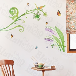 blancho bedding Butterflies and Ivy - X-Large Wall Decals Stickers Appliques Home Decor