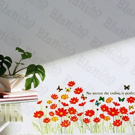 blancho bedding Butterfly And Flowers - Wall Decals Stickers Appliques Home D¨¦cor