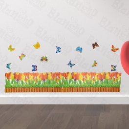 blancho bedding Butterfly & Flowering Shrubs - Wall Decals Stickers Appliques Home Decor