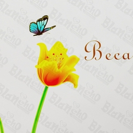Blancho Bedding Butterfly's Love For Tulips - Wall Decals Stickers Appliques Home D¨¦cor