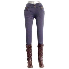 blancho bedding [Button - B] Fashion Women's Legging New Novelty Footless Tights Skinny Pants Stretch Pants One Size