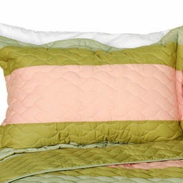 Blancho Bedding [By The Sea] 3PC Vermicelli-Quilted Patchwork Quilt Set (Full/Queen Size)