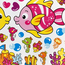 Blancho Bedding Cartoon Fish-2 - Wall Decals Stickers Appliques Home Decor