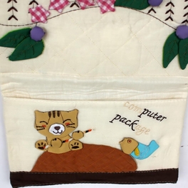 Blancho Bedding [Cat & Fish] Wall Hanging/ Hanging Baskets/ Wall Organizers /Wall Baskets/Baskets (11*22)