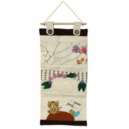 blancho bedding [Cat & Fish] Wall Hanging/ Hanging Baskets/ Wall Organizers /Wall Baskets/Baskets (11*22)