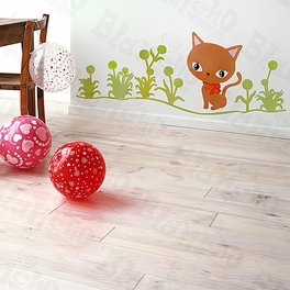 blancho bedding Cat Grass - Large Wall Decals Stickers Appliques Home Decor
