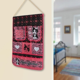 Blancho Bedding [Cat & Heart] Pink/Wall Hanging/ Wall Organizers / Wall Baskets / Hanging Baskets (15*22)