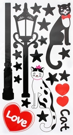 Blancho Bedding Cat Love - Wall Decals Stickers Appliques Home Decor