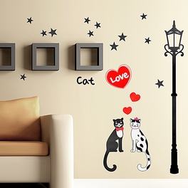 blancho bedding Cat Love - Wall Decals Stickers Appliques Home Decor