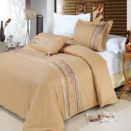 blancho bedding Cecilia Egyptian cotton Embroidered Duvet Cover Set(King/Cal-King)