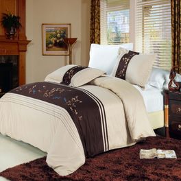 blancho bedding Celeste Egyptian cotton Embroidered Duvet Cover Set