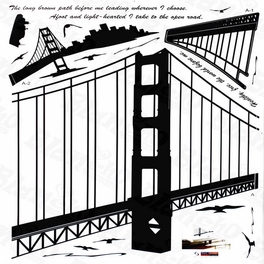 Blancho Bedding Chain Bridge - Hemu Wall Decals Stickers Appliques Home Decor 19.7 BY 27.5 Inches