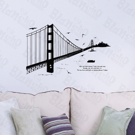 blancho bedding Chain Bridge - Hemu Wall Decals Stickers Appliques Home Decor 19.7 BY 27.5 Inches
