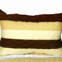 Blancho Bedding [Charming Guerlain] 3PC Vermicelli-Quilted Patchwork Quilt Set (Full/Queen Size)