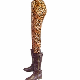 Blancho Bedding [Cheetah] Fashion Women's Legging New Novelty Footless Tights Skinny Pants Stretch Pants One Size