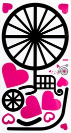 Blancho Bedding Chic Bicycling M - Wall Decals Stickers Appliques Home Decor