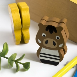 Blancho Bedding [Chicken & Wild Boar] - Card Holder / Wooden Clips / Wooden Clamps / Animal Clips