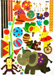 Blancho Bedding Circus Troup - Wall Decals Stickers Appliques Home D¨¦cor