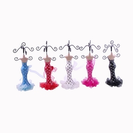 Blancho Bedding Classic - Set Of 5 Dress Up Doll Necklace Display - Mini Jewelry Holder Jewelry Stand Combos (H) 7" X (W) 3"