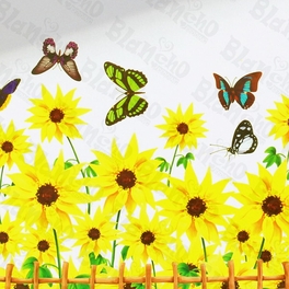 Blancho Bedding Colorful Butterfly And Blooming Flowers - Wall Decals Stickers Appliques Home D¨¦cor
