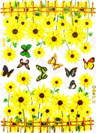 Blancho Bedding Colorful Butterfly And Blooming Flowers - Wall Decals Stickers Appliques Home D¨¦cor