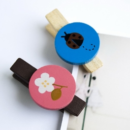 Blancho Bedding [Colorful Clips] - Wooden Clips / Wooden Clamps / Mini Clips