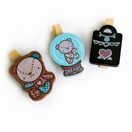blancho bedding [Colorful Life-A] - Wooden Clips / Wooden Clamps / Mini Clips