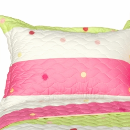 Blancho Bedding [Colorful Life] Cotton 2PC Vermicelli-Quilted Patchwork Quilt Set (Twin Size)