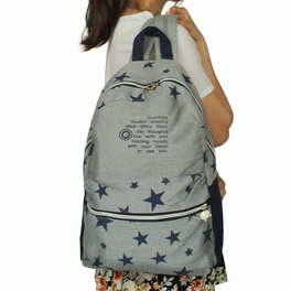 Blancho Bedding [Cool Star World] Fabric Art School Backpack Outdoor Daypack