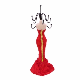 Blancho Bedding Corrine - A Dress Up Doll Necklace Display-MD Jewelry Holder Jewelry Stand (Red)