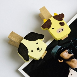 Blancho Bedding [Cute Animals-1] - Wooden Clips / Wooden Clamps / Mini Clips