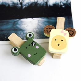 Blancho Bedding [Cute Animals-2] - Wooden Clips / Wooden Clamps / Mini Clips