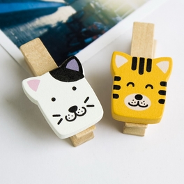Blancho Bedding [Cute Animals-2] - Wooden Clips / Wooden Clamps / Mini Clips