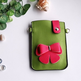 blancho bedding [Cute Bowknot] Colorful Leatherette Mobile Phone Pouch Cell Phone Case Clutch Pouch